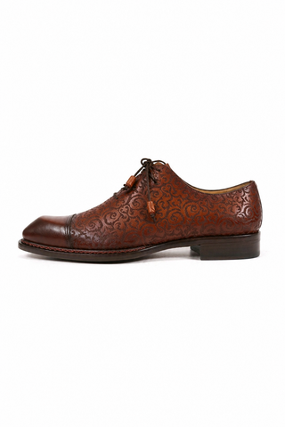 Ambrogio Calf-Skin Leather Asymmetric Cap-Toe Oxfords (AMZ1019)