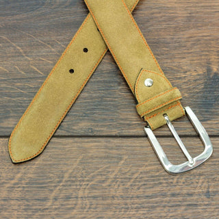 Ambrogio Camel Lux Suede Hampton Men's Belt (AMBB1027)
