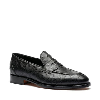 Ambrogio Cesare Ostrich Skin Penny Loafer-AmbrogioShoes