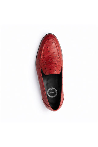 Ambrogio Cesare Ostrich Skin Penny Loafer