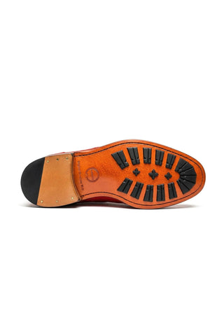 Ambrogio Cesare Ostrich Skin Penny Loafer