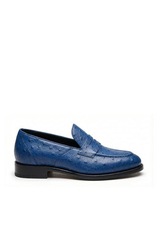 Ambrogio Cesare Ostrich Skin Penny Loafer