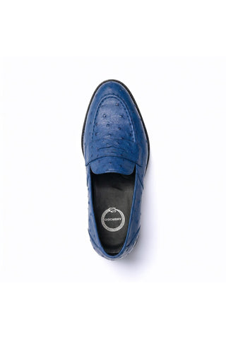 Ambrogio Cesare Ostrich Skin Penny Loafer
