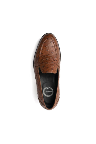 Ambrogio Cesare Ostrich Skin Penny Loafer