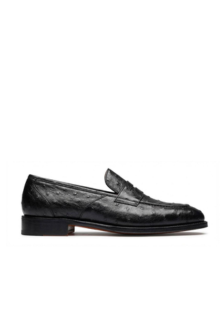 Ambrogio Cesare Ostrich Skin Penny Loafer