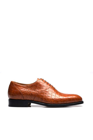 Ambrogio "Cyrus" Wholecut Alligator Skin Oxfords-AmbrogioShoes