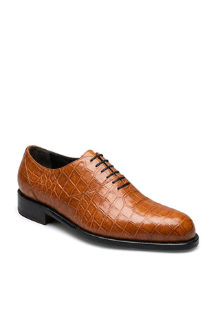 Ambrogio "Cyrus" Wholecut Alligator Skin Oxfords-AmbrogioShoes