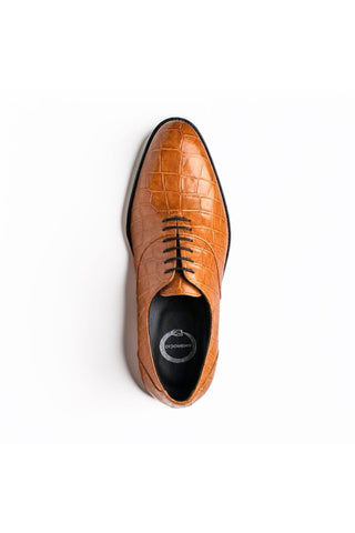 Ambrogio "Cyrus" Wholecut Alligator Skin Oxfords-AmbrogioShoes