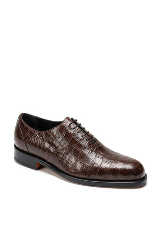 Ambrogio "Cyrus" Wholecut Alligator Skin Oxfords-AmbrogioShoes