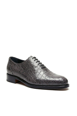 Ambrogio "Cyrus" Wholecut Alligator Skin Oxfords-AmbrogioShoes