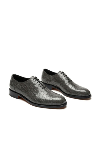 Ambrogio "Cyrus" Wholecut Alligator Skin Oxfords-AmbrogioShoes