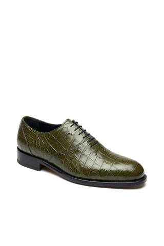Ambrogio "Cyrus" Wholecut Alligator Skin Oxfords-AmbrogioShoes