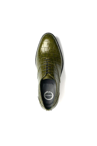 Ambrogio "Cyrus" Wholecut Alligator Skin Oxfords-AmbrogioShoes