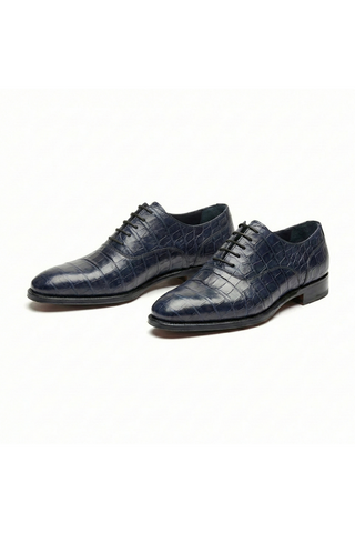 Ambrogio "Cyrus" Wholecut Alligator Skin Oxfords-AmbrogioShoes