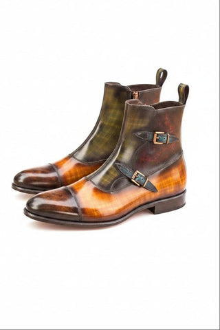 Ambrogio Firenze Patina Double Monk Boot