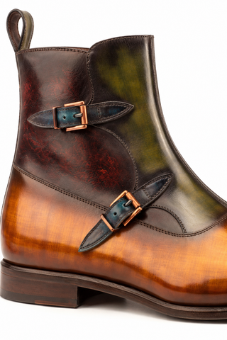 Ambrogio Firenze Patina Double Monk Boot