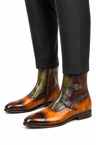 Ambrogio Firenze Patina Leather Boot