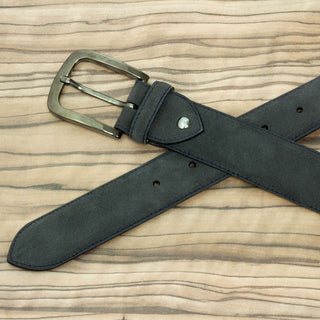 Ambrogio Gray Lux Suede Hampton Men's Belt (AMBB1023)