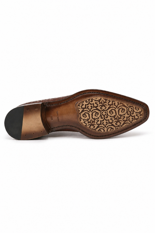 Ambrogio Leather Asymmetric Cap-Toe Oxfords (AMZ1019)