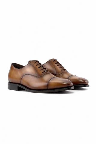 Ambrogio Leather Cap-Toe Oxfords
