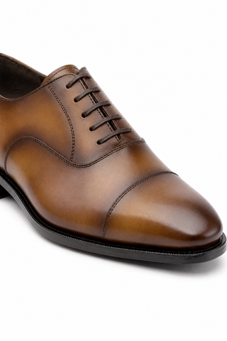Ambrogio Leather Cap-Toe Oxfords