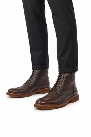Ambrogio Leather Derby Boots