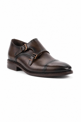 Ambrogio Leather Double Mon-Strap