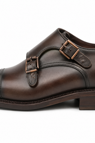 Ambrogio Leather Double Mon-Strap