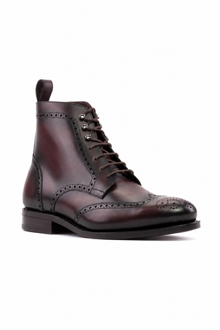 Ambrogio Leather Wingtip Boots