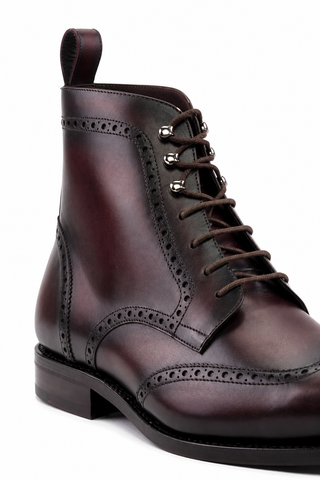 Ambrogio Leather Wingtip Boots