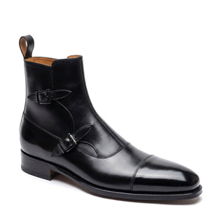 Ambrogio Luca Leather Double Monk-Strap Boot-AmbrogioShoes