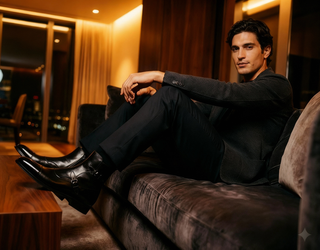 Ambrogio Luca Leather Double Monk-Strap Boot-AmbrogioShoes