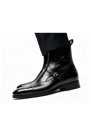 Ambrogio Luca Leather Double Monk-Strap Boot