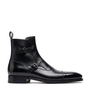 Ambrogio Luca Leather Double Monk-Strap Boot-AmbrogioShoes