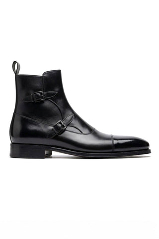 Ambrogio Luca Leather Double Monk-Strap Boot