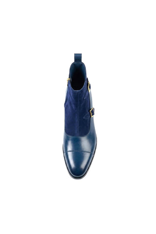 Ambrogio Luca Suede & Leather Double Monk Boot