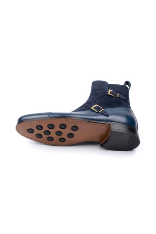 Ambrogio Luca Suede & Leather Double Monk Boot