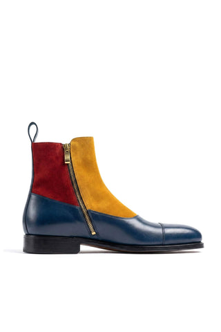 Ambrogio Luca Suede & Leather Double Monk Boot
