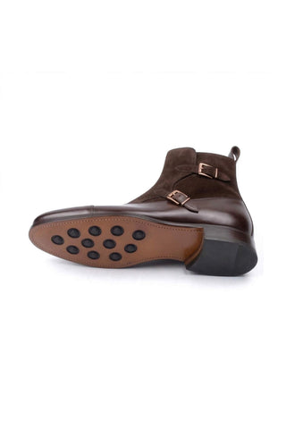 Ambrogio Luca Suede & Leather Double Monk Boot