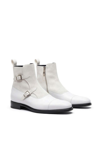 Ambrogio Luca Suede & Leather Double Monk Boot