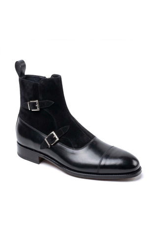Ambrogio Luca Suede & Leather Double Monk Boot