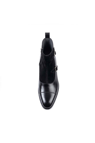 Ambrogio Luca Suede & Leather Double Monk Boot