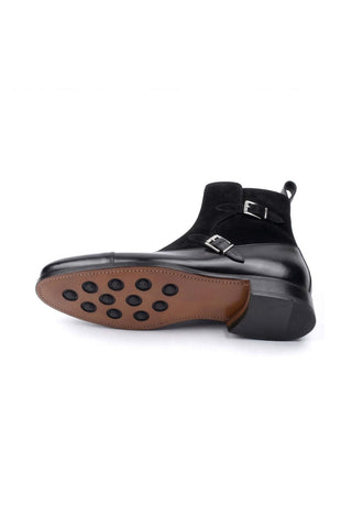 Ambrogio Luca Suede & Leather Double Monk Boot