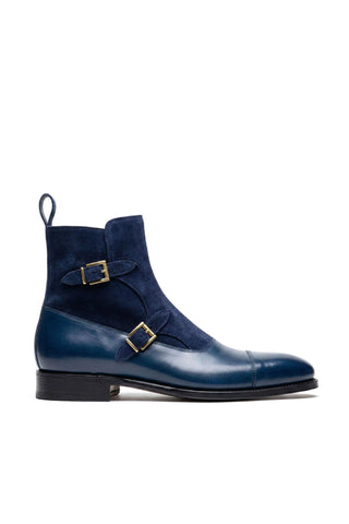 Ambrogio Luca Suede & Leather Double Monk Boot