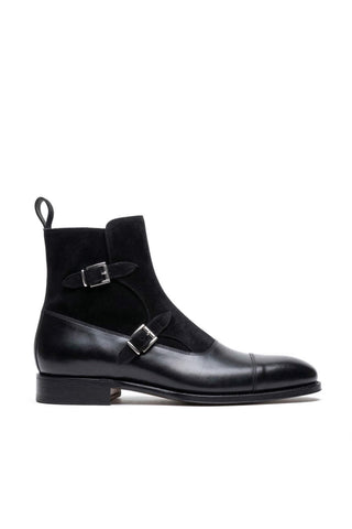 Ambrogio Luca Suede & Leather Double Monk Boot