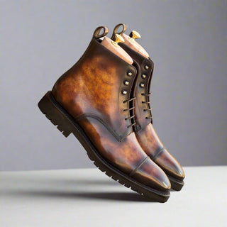 Ambrogio Luxury Fire Patina Leather Jumper Boots (AMB2544)