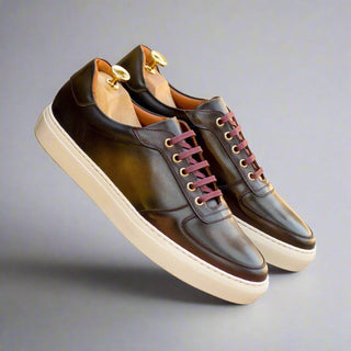Ambrogio Luxury Multi Colors Leather Trainer Sneakers (AMB2539)