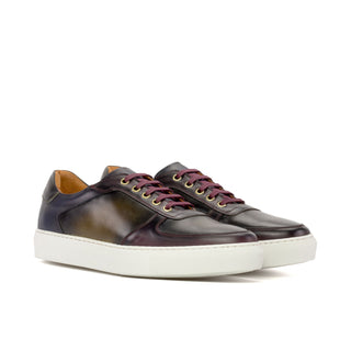 Ambrogio Luxury Multi Colors Leather Trainer Sneakers (AMB2539)