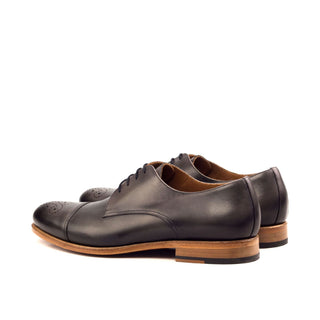 Ambrogio Men's Handmade Custom Made Shoes Gray Calf-Skin Leather Derby (AMB1067)-AmbrogioShoes