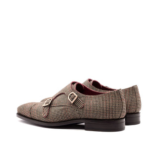 Ambrogio 3578 Men's Shoes Multi-Color Tweed Satorial Dress Monk-Strap Loafers (AMB1087)-AmbrogioShoes